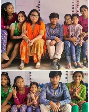 Sheru with their entire family. 