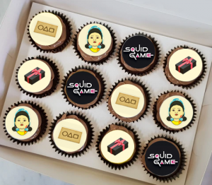 Squid Game Themed Cupcakes