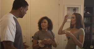 Meggie Cherilus is Aerial, Sharena Walker is Andrea and Kashuna Perfected is Michelle.