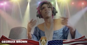 Georgia Brown spitting lyrics on the Ghana Meets USA Stage