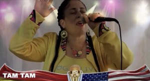 Tam Tam performing her hit single 