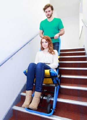Evacuation Chair in Use
