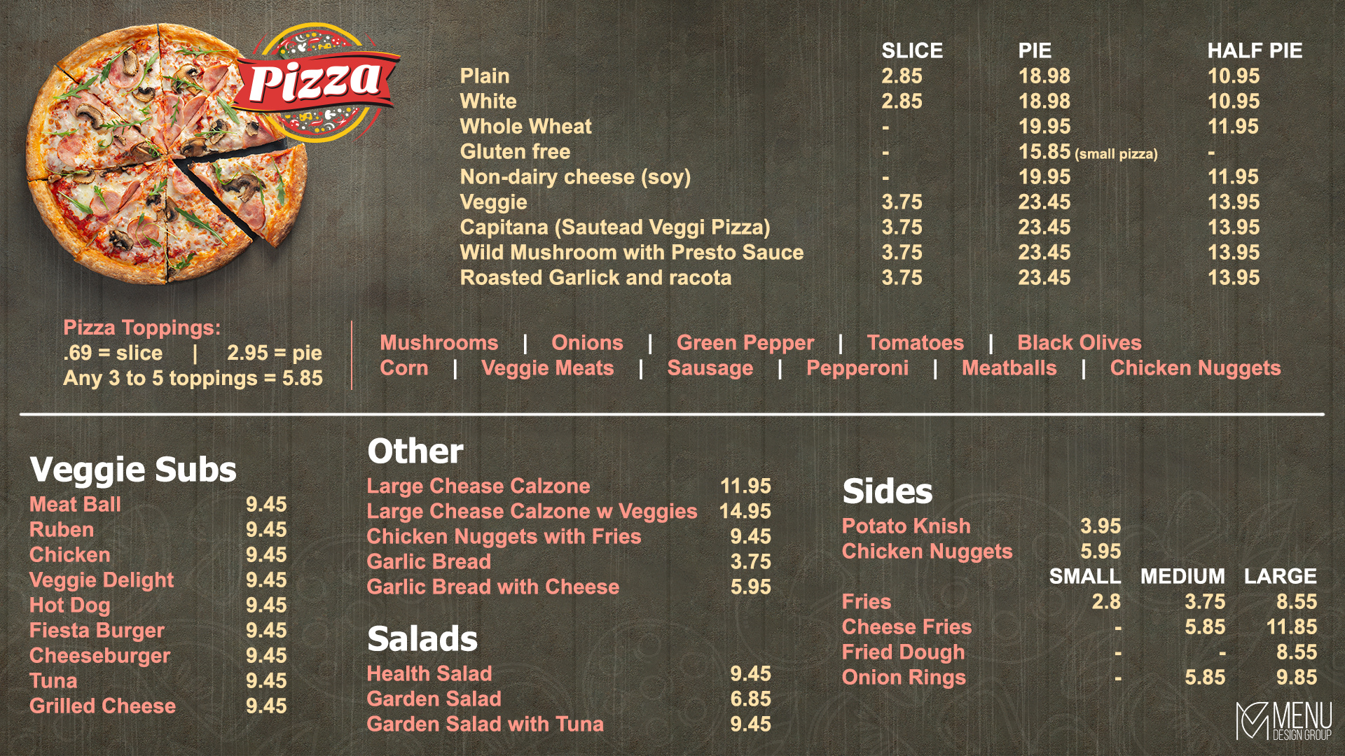 Pizza Digital Menu Boards