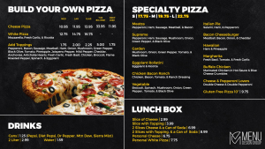Pizzeria Digital Menu Boards
