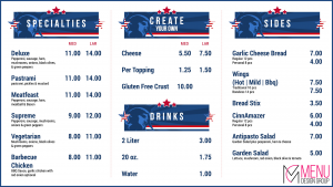 Pizzeria Digital Menus