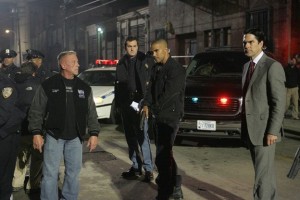 MSgt. Sigloch on the set of the show Criminal Minds. Photo courtesy of Matt Sigloch.