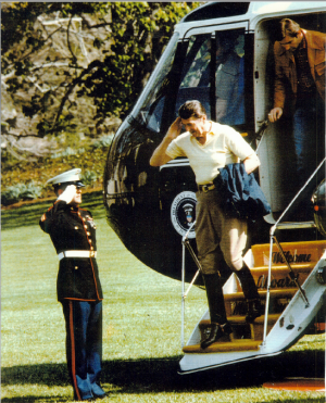 MSgt. Sigloch with President Ronald Reagan. Photo courtesy of Matt Sigloch.