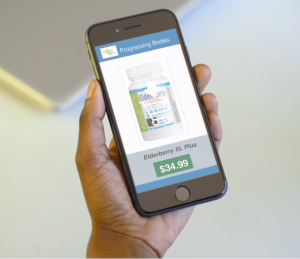 Elderberry XL Plus in the phone screen