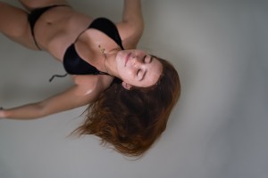 Olivia fitness athlete floating for recovery