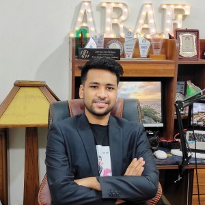 Jawad in his Workplace