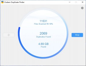 Cisdem Duplicate Finder for Windows scanning for duplicate files