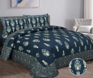 Gold print flower bedsheet
