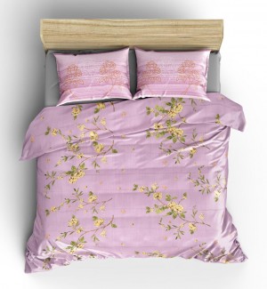 Modern Violet flower king size bedsheets