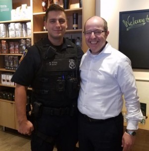 Elijah Moment Rabbi with First Responder