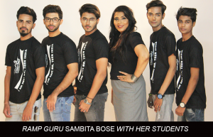 Rampguru Sambita Bose with her students Acting Modeling Workshops