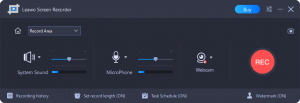 Leawo Screen Recorder Control Panel
