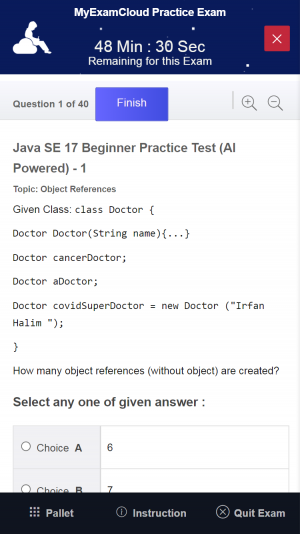MyExamCloud iPhone screenshot - Exam Screen