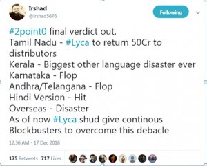 India's most expensive film 2.0 flops at the box office