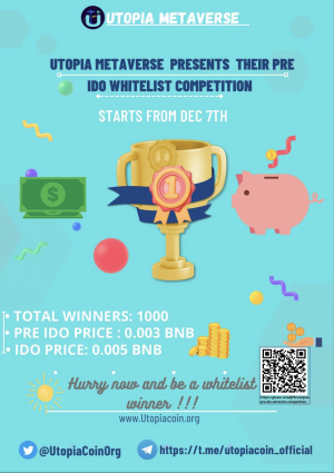 Utopia is finalizing IDO on chain while the pre-IDO whitelist competition is going hot