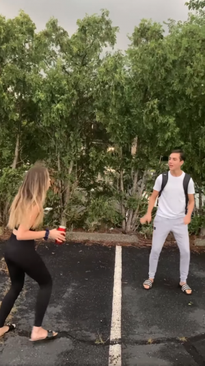 Nicholas Pinto hit by hot coffee