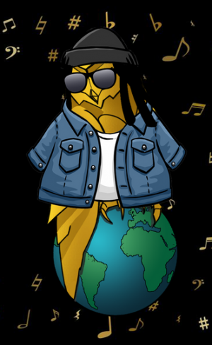 Golden Owl With The Glasses