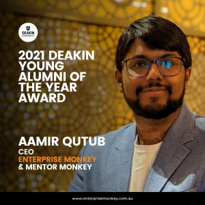 Aamir Qutub has been awarded 2021 Deakin Young Alumni of the Year Award