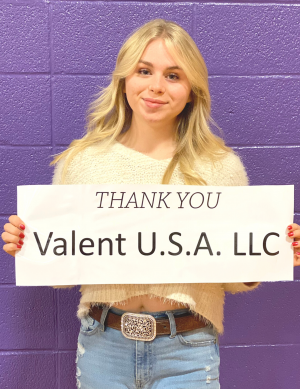 ROSELYNN ORR awarded $1000 FFA grant from VALENT U.S.A. LLC  to pursue AGRIBUSINESS SAE