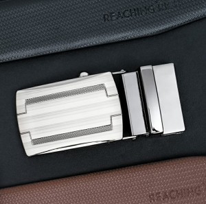Reaching Rich Auto-Lock Reversible Genuine Leather Belts
