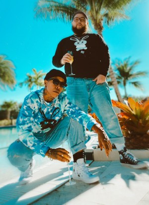 Phresh Kidd Ice & Shaun Peezy by the pool in Miami