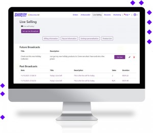 ShipLive Stream Selling Seller Dashboard