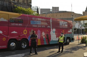 International Security Services, Inc. security guards performing their duties.