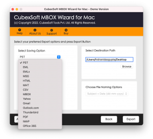 select output options 2