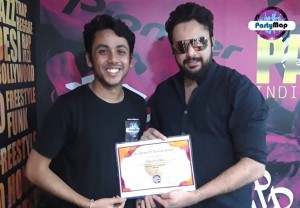 DJ ROOP with DJ Akhil Talreja during his convocation at PartyMap - 100% Scholar Student