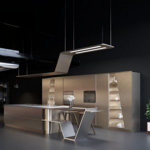 Curved Stainless Steel Modular Kitchen by Kuche7