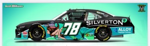 Josh Williams Silverton Mermaid-inspired NASCAR Camaro