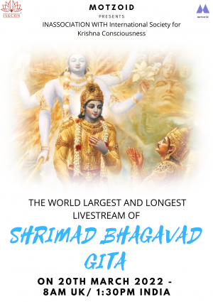 THE WORLD LARGEST AND LONGEST LIVESTREAM OF SHRIMAD BHAGAVAD GEETA