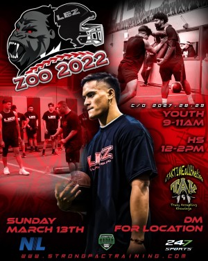 Linebacker Zoo 2022 - Elite Youth Day Football Training Camp with Coach Turnbull Tuliaupupu of StrongPacTraining.com