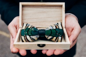 Mandujour a local company recycling Old Feathers Into Beautiful Feather Bow Ties