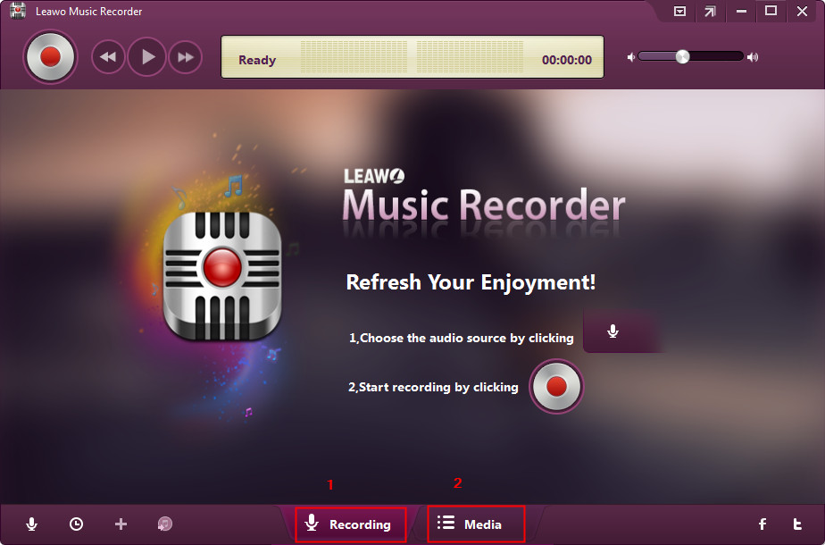 music recorder main interface music recorder main interface