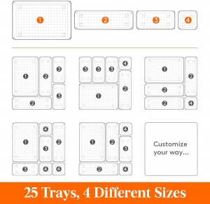 Change your way of living with Lifewit’s 25 PCS Drawer Organizer Set