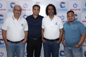 Ajit Singh, Praveen Rodrigues, Ajay Kumar (Founder-Cognigix) Ebrahim Mookhtiar (Co-founder Skilldom)