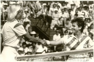 Jane Forman with Martina Navratilova