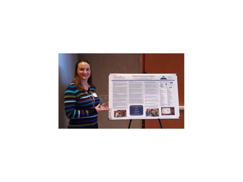 Natasha SchuhNuhfer PhD accepted the award on behalf of CEE for the TEP Program Natasha SchuhNuhfer PhD accepted the award on behalf of CEE for the TEP Program