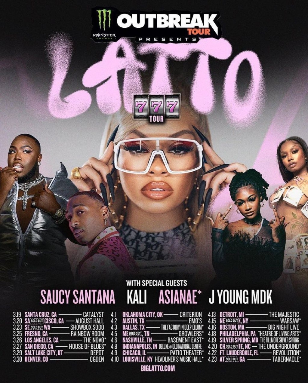 Artist J Young MDK has joined entertainer Latto on her cross-country