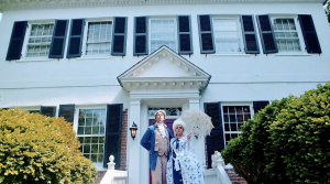 Matthew and Lady Shae Von Marsh in front of Chanceford Hall