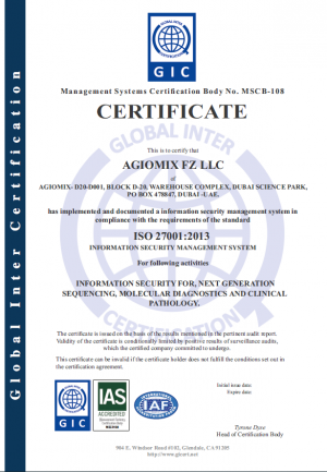 Agiomix FZ LLC receives ISO 27001 Accreditation