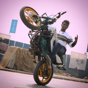 Stunt Rider Sufi With His Fully Custom Stunt Bike