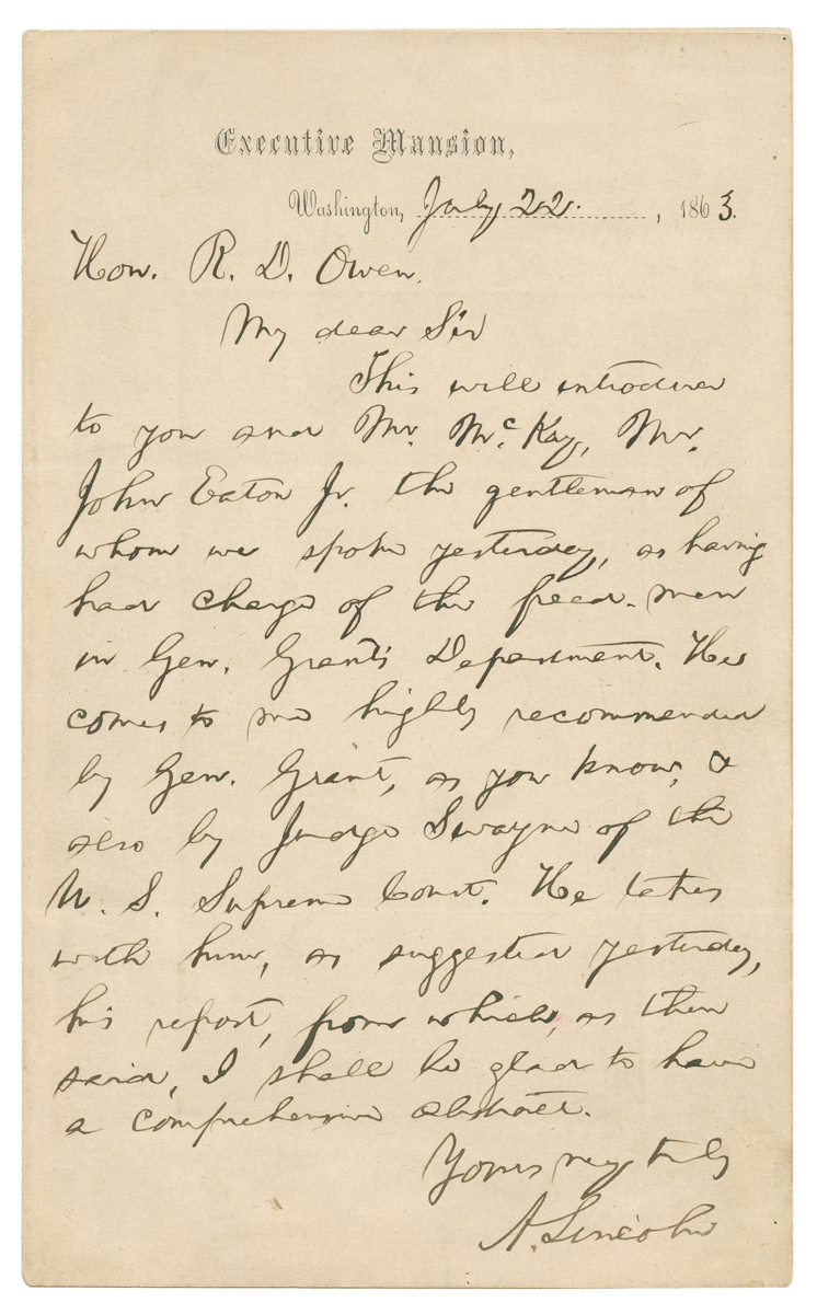 Lincoln Introduces  Grant