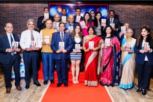 Chancellors VCs of 15 of the leading private universities of India launching Dr. Rajita Chaudhuri