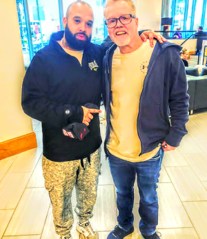 Adam Pina with the legendary Freddie Roach.